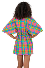 Carregar imagem no visualizador da galeria, Model Back: Rio De Sol Vestido De Praia Tulip-Garden Mini Dress
