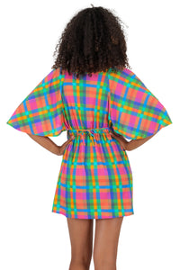Model Back: Rio De Sol Vestido De Praia Tulip-Garden Mini Dress