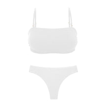 Carregar imagem no visualizador da galeria, Set Sand-White Bandeau-Reto Nice-Fio
